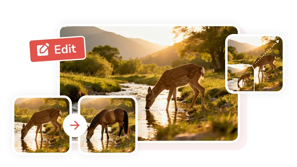 AI生成画像を調整