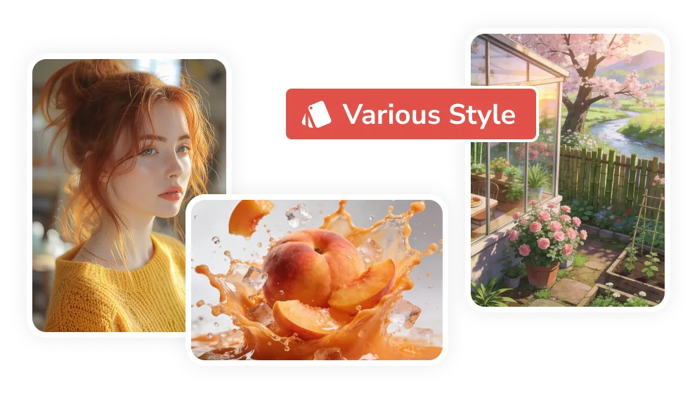 様々なスタイルで画像を生成